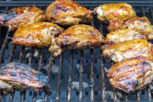 chicken bbq in broiler pan