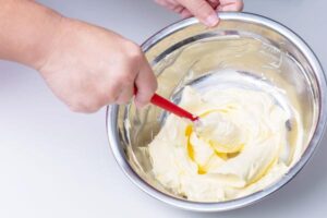 cream in large bowl