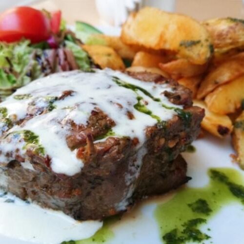 Beef Steaks With Blue Cheese